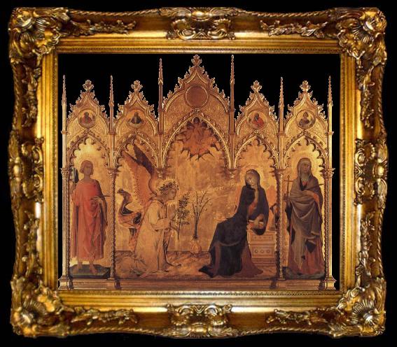 framed  Lippo Memmi Altar of the Annuciation, ta009-2